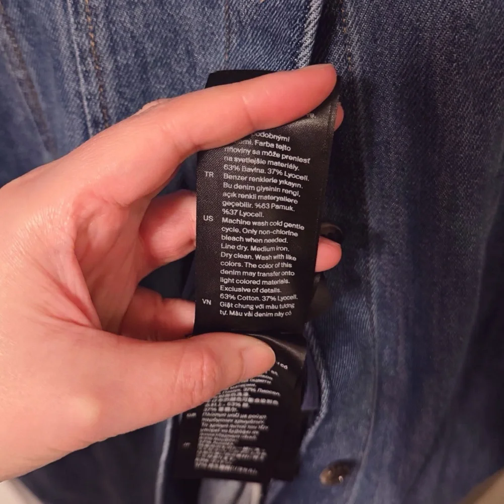 NWT COS Oversized Waisted Denim Shirt Dress Midi Length Size 8 - Picture 10 of 15